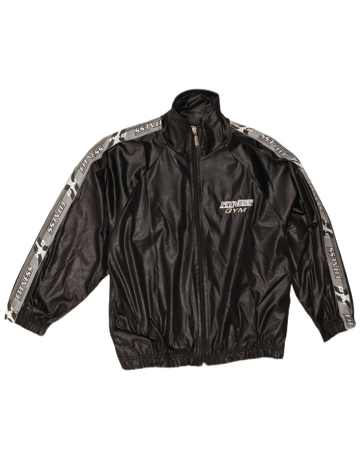Campagnolo Veste de survêtement surdimensionnée graphique pour femme UK 10 Small Noir
