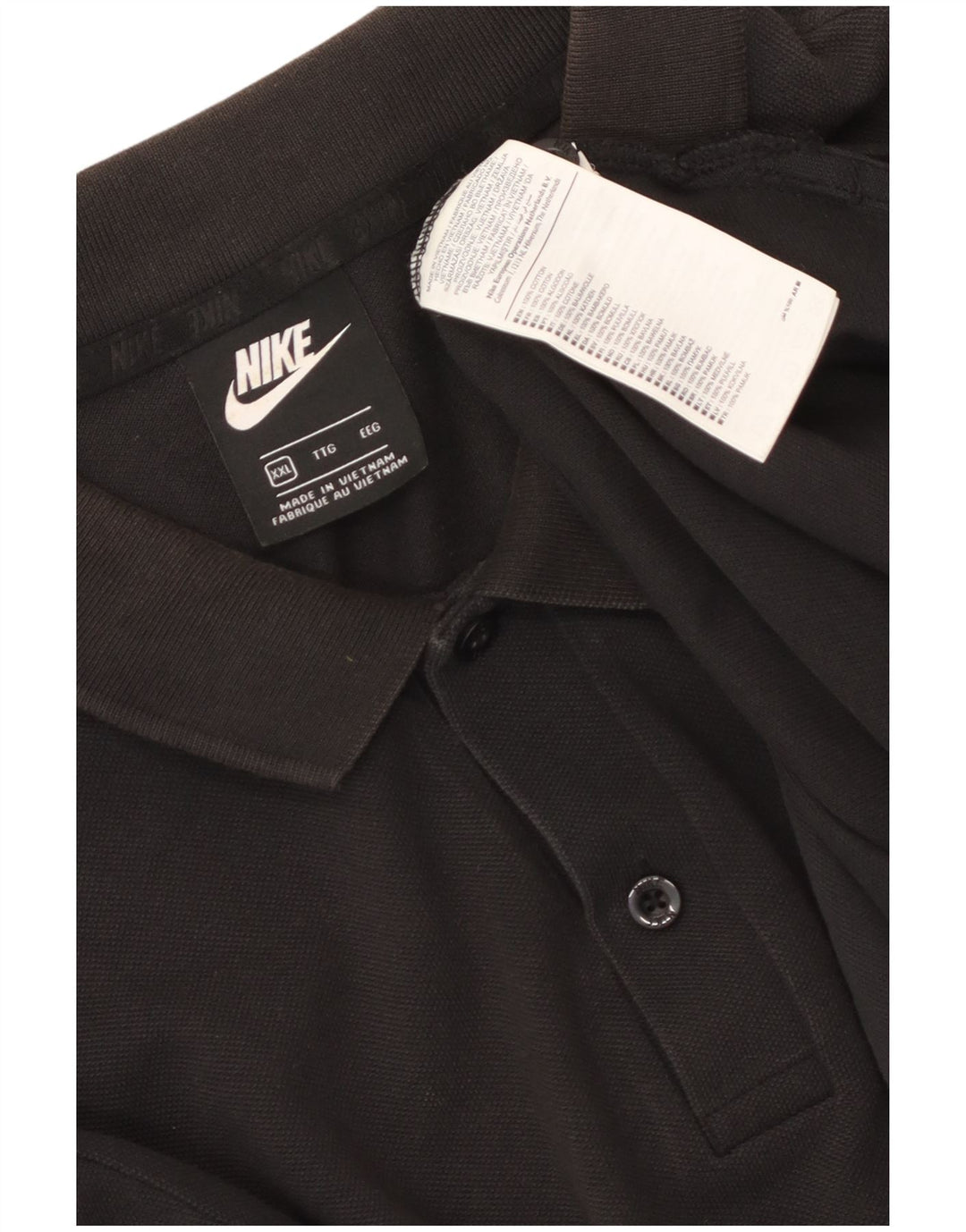 Nike Polo Homme 2XL Noir Coton
