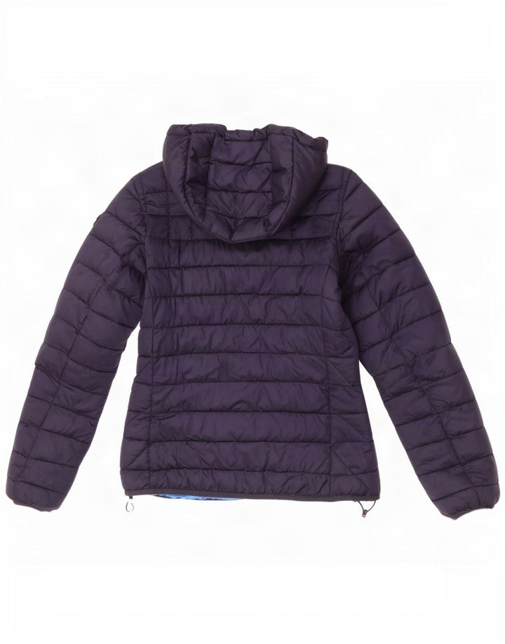 Napapijri Veste matelassée à capuche pour femme UK 12 Medium Navy Blue Polyamide