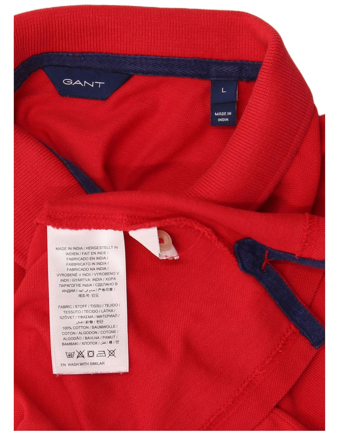 GANT Polo Femme UK 16 Large Rouge Coton