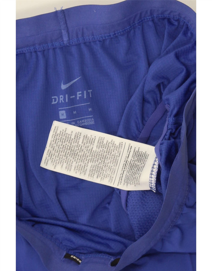 NIKE Short de sport Dri Fit pour femme UK 12 Bleu moyen Polyester