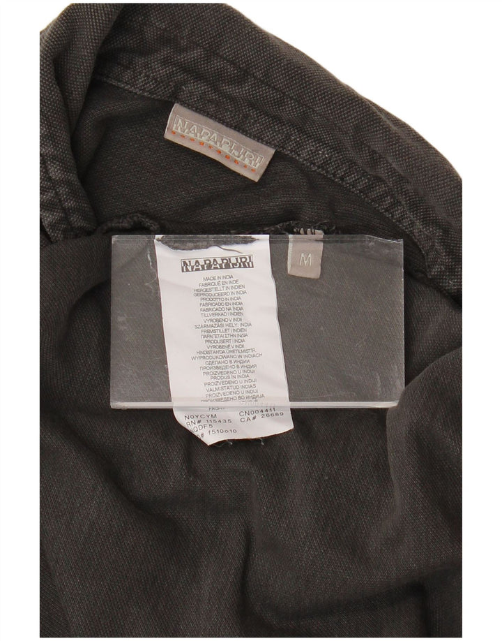 NAPAPIJRI Polo à Manches Longues Homme Gris Moyen Coton