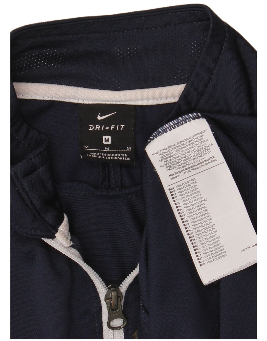 Nike Homme Dri Fit Survêtement Top Veste Bleu Marine Moyen Polyester