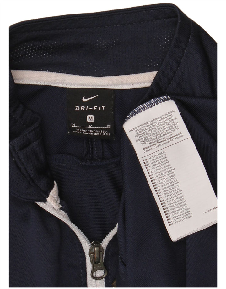 Nike Homme Dri Fit Survêtement Top Veste Bleu Marine Moyen Polyester