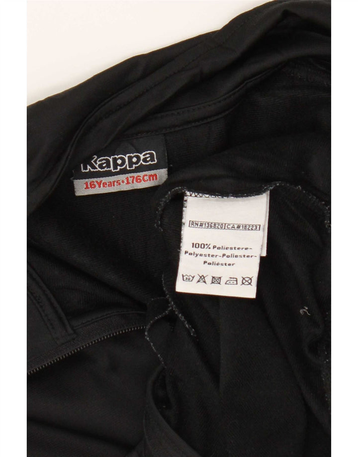 Kappa Veste de Survêtement Graphique Garçon 15-16 Ans Noir Colorblock