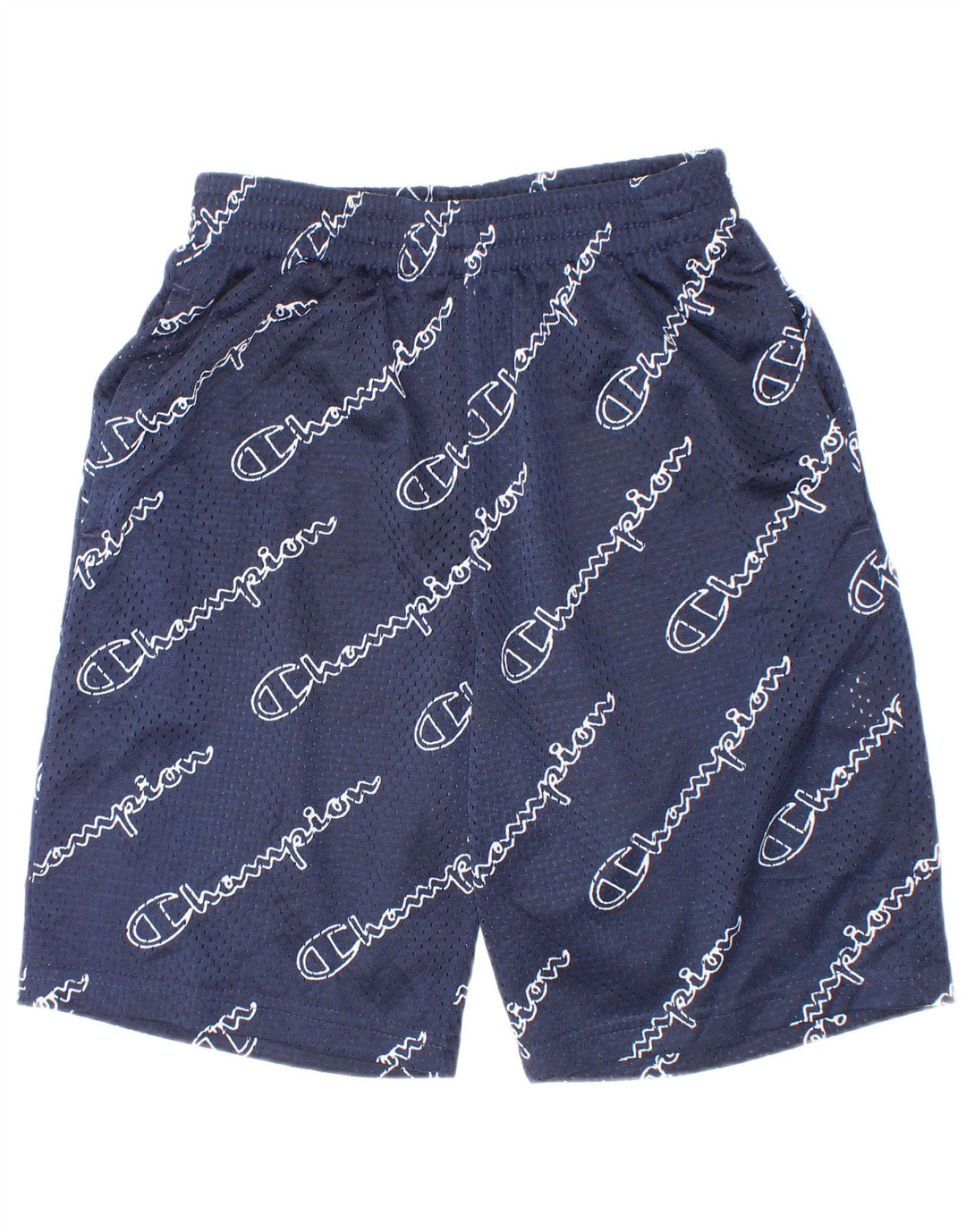 Champion Short de sport graphique garçon 9-10 ans bleu marine moyen polyester
