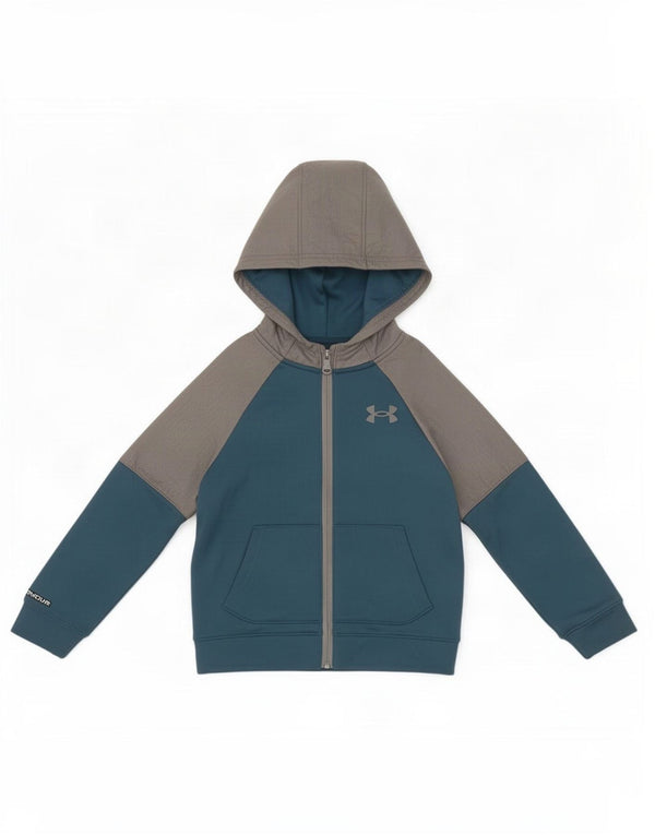Under Armour Sweat à capuche zippé pour garçon 6-7 ans XS Bleu Colorblock