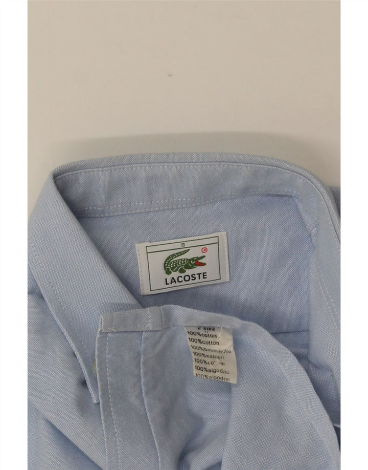 LACOSTE Chemise Garçon 7-8 ans Bleu Coton