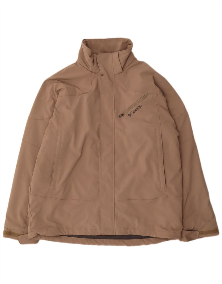 Columbia Veste coupe-vent pour homme UK 40 Large Beige Polyester