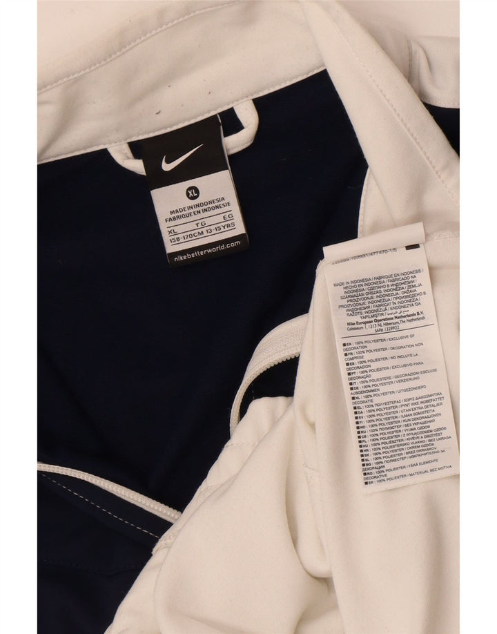 Veste de survêtement Nike pour garçon 13-14 ans XL Blanc Colorblock Polyester