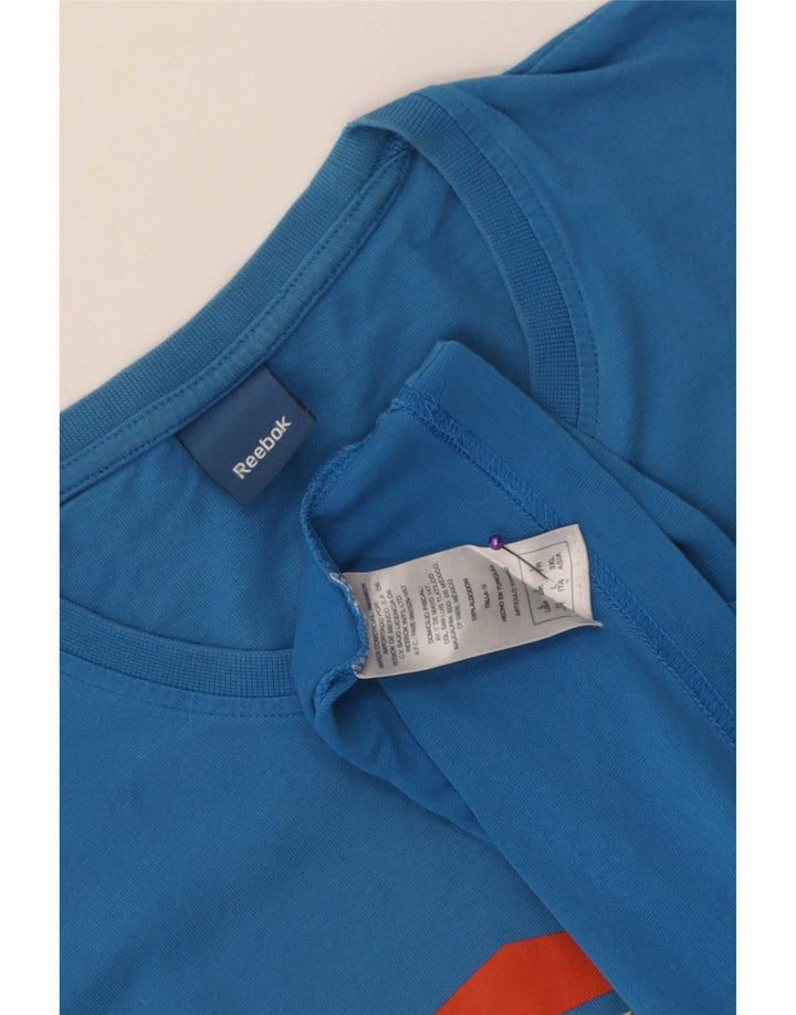 Reebok T-Shirt Graphique Homme Grand Bleu Coton