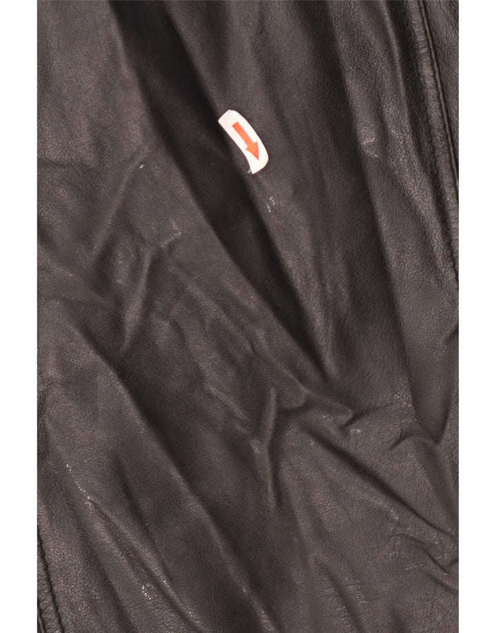 veste en cuir homme vintage UK 36 Petit Noir