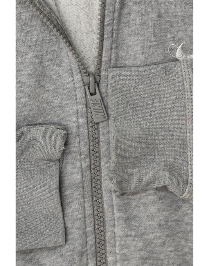 Nike Sweat à capuche zippé en coton moucheté gris moyen pour homme