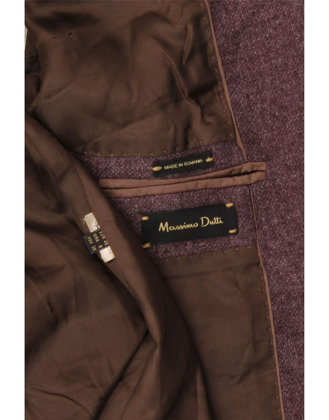 Massimo Dutti Veste blazer 1 bouton pour femme EU 40 Violet moyen