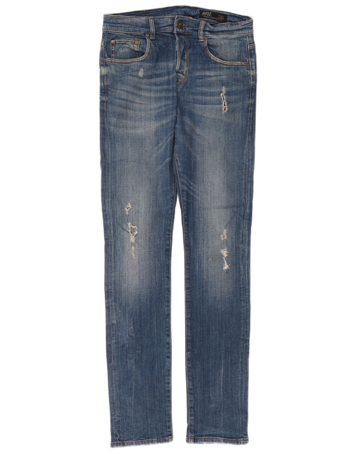 Rifle Jean slim vieilli femme W30 L33 coton bleu