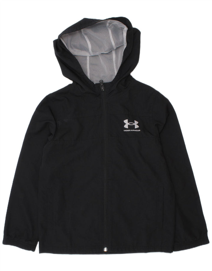 Under Armour Veste de pluie à capuche pour garçon 7-8 ans Petit Noir