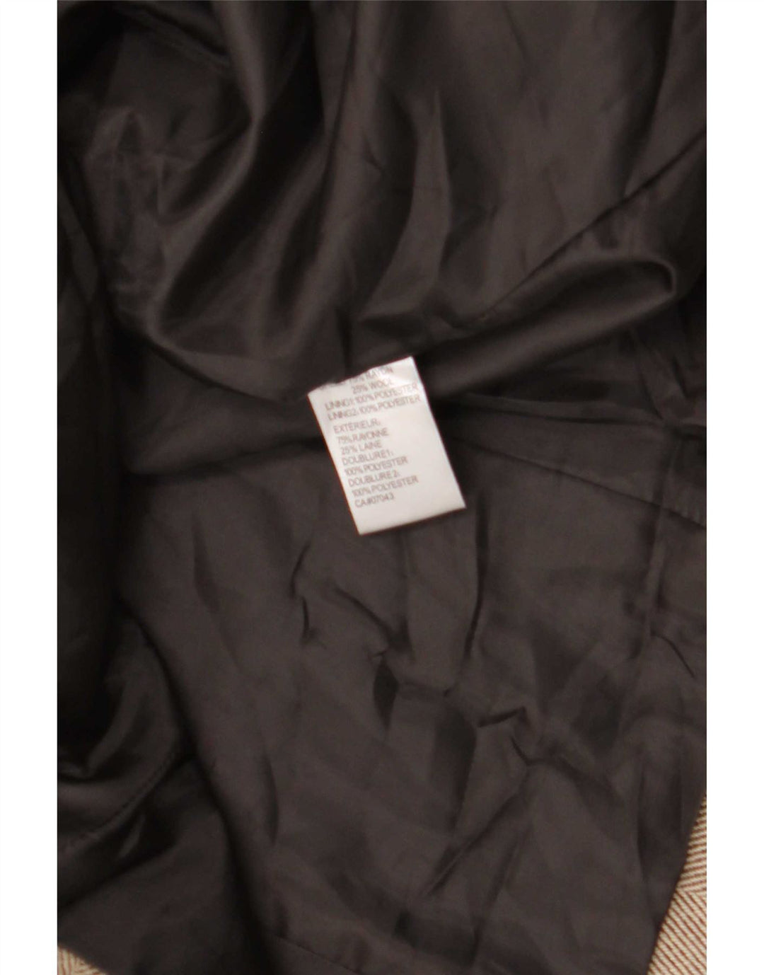 Calvin Klein Veste blazer à 5 boutons pour femme US 14 XL Rayonne à chevrons beige