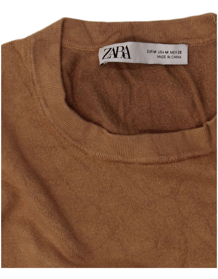 Zara Pull ras du cou pour femme UK 12 Marron moyen