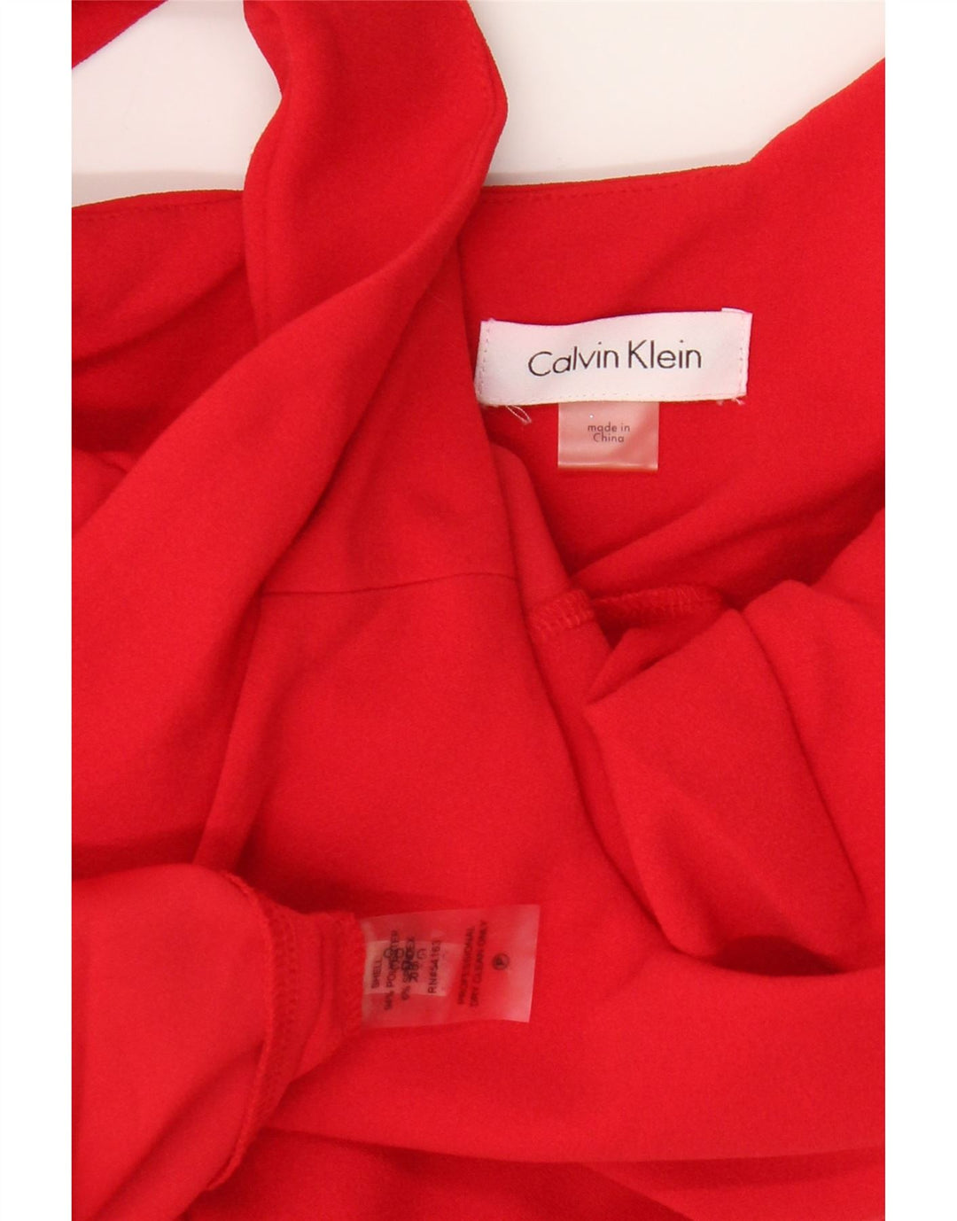 Calvin Klein Robe fourreau sans manches pour femme UK 10 Petit Rouge Polyester