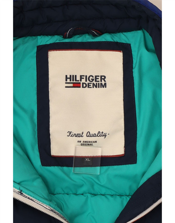 Tommy Hilfiger Veste matelassée pour homme UK 42 XL Bleu marine Polyester