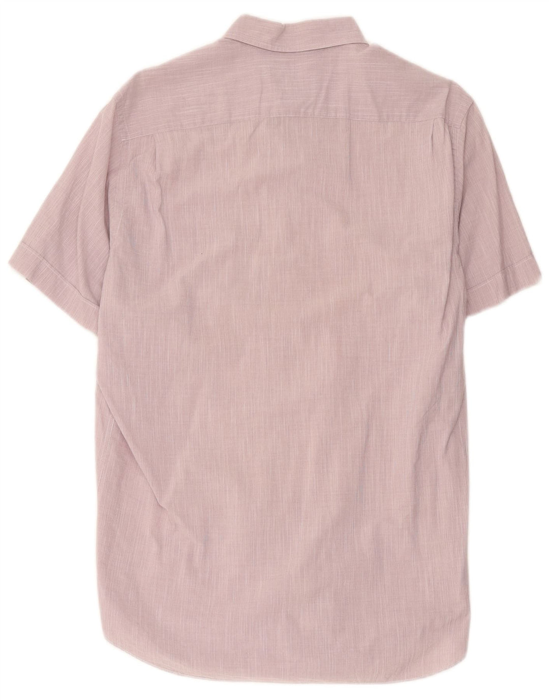 Massimo Dutti Chemise à manches courtes pour homme en coton à fines rayures rose moyen