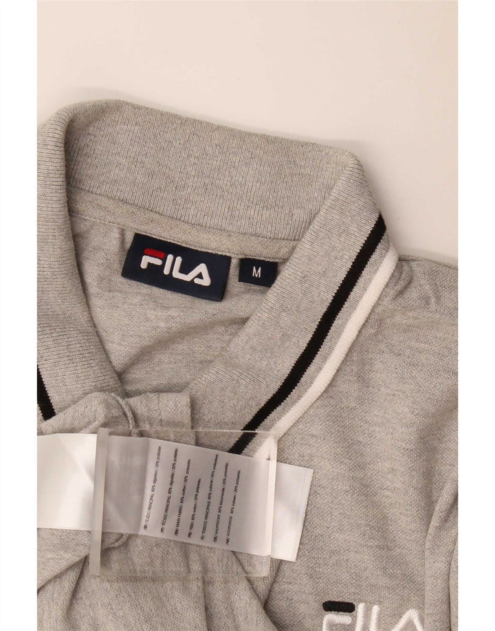 Fila Polo Homme Gris Moyen Rayé Coton