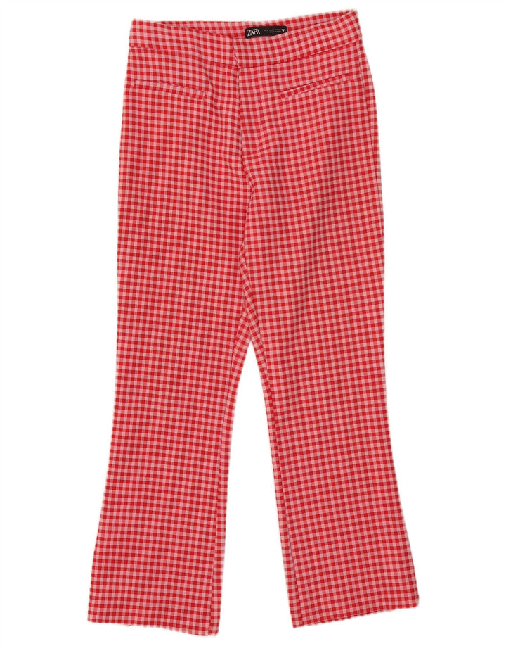 Zara Pantalon court pour femme Medium W28 L25 Vichy rouge