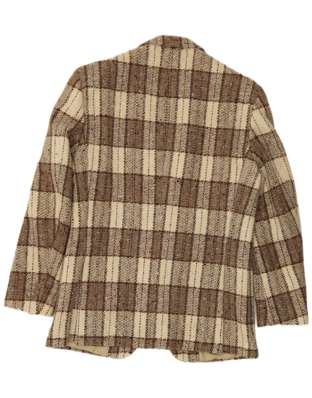 Cacharel Veste Blazer 2 Boutons Homme IT 52 XL Laine à Carreaux Beige
