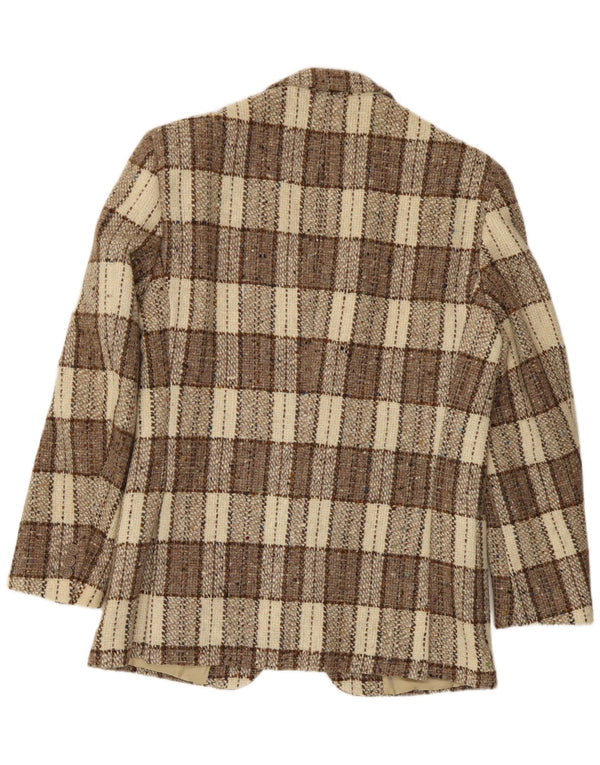 Cacharel Veste Blazer 2 Boutons Homme IT 52 XL Laine à Carreaux Beige