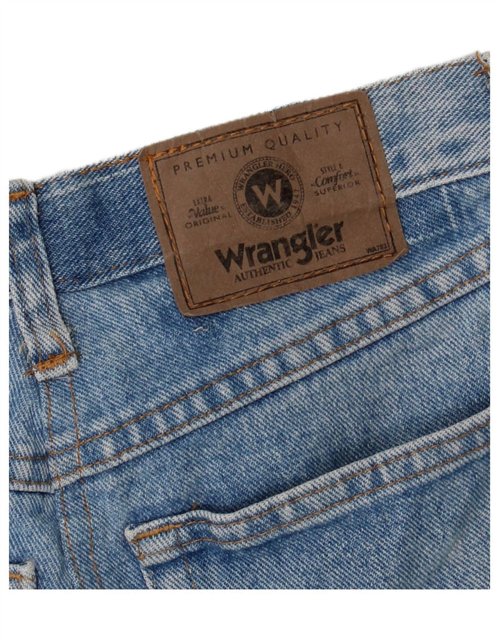 WRANGLER Mens Distressed Cropped Jeans W28 L25 Blue