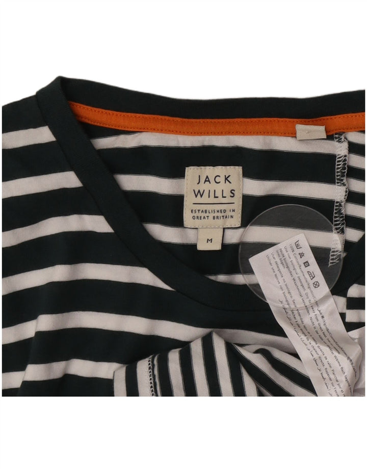 Jack Wills T-Shirt Homme Haut Moyen Blanc Rayé Coton
