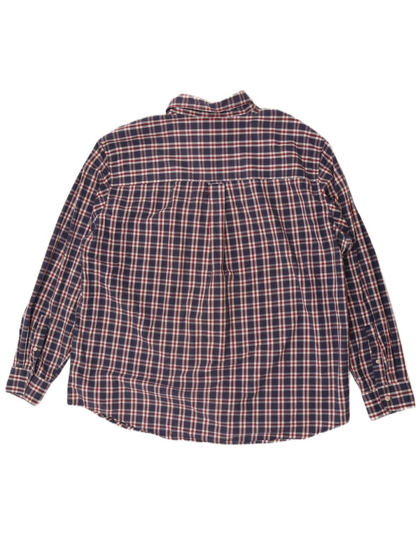 Chaps Chemise homme facile d'entretien 2XL en coton à carreaux bleu marine