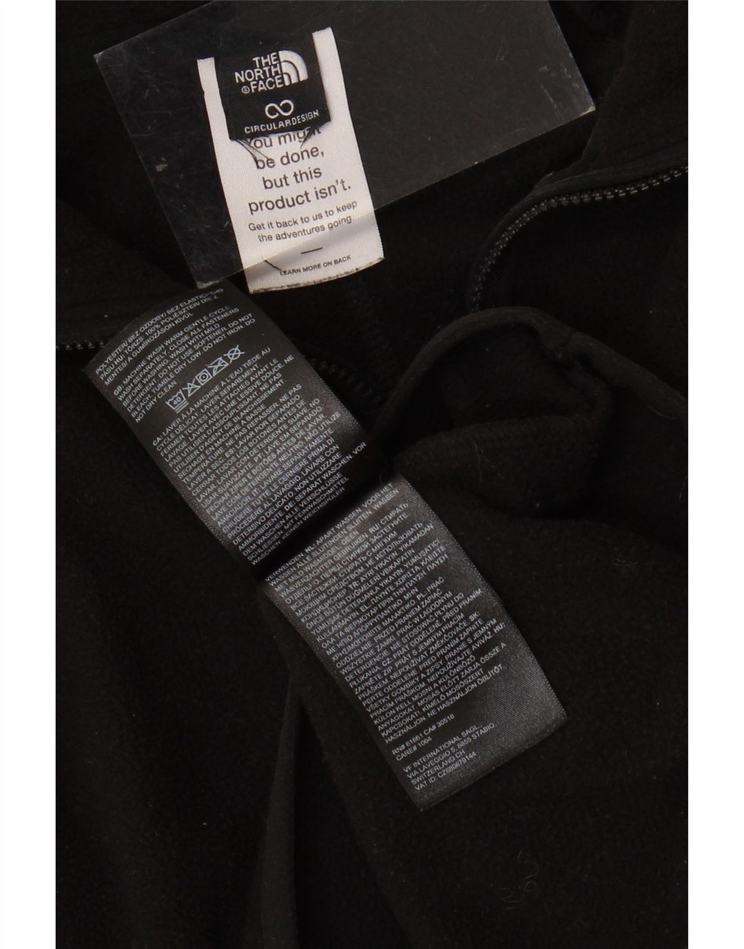 THE NORTH FACE Pull Polaire Col Zippé Fille 12-13 ans Noir Polyester