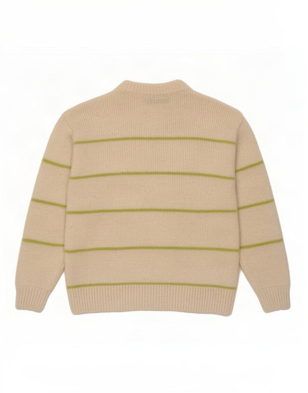 Zara Pull Col Roulé Fille 9-10 Ans Blanc Cassé Rayé