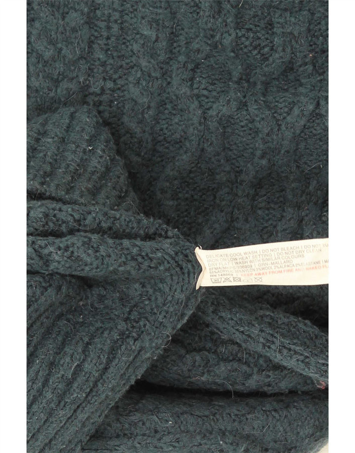Fat Face Pull à col rond pour homme en laine verte Petite