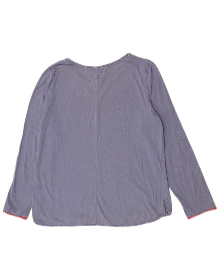 Top Femme White Stuff Manches Longues UK 12 Bleu Moyen Coton