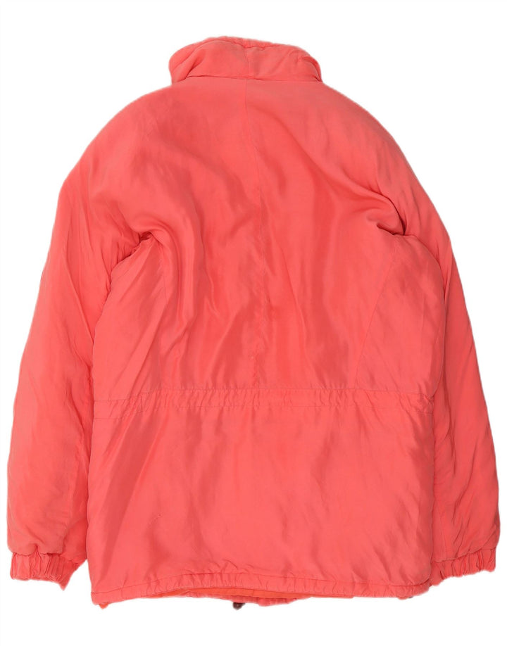 veste coupe-vent femme vintage UK 18 XL Soie Rose
