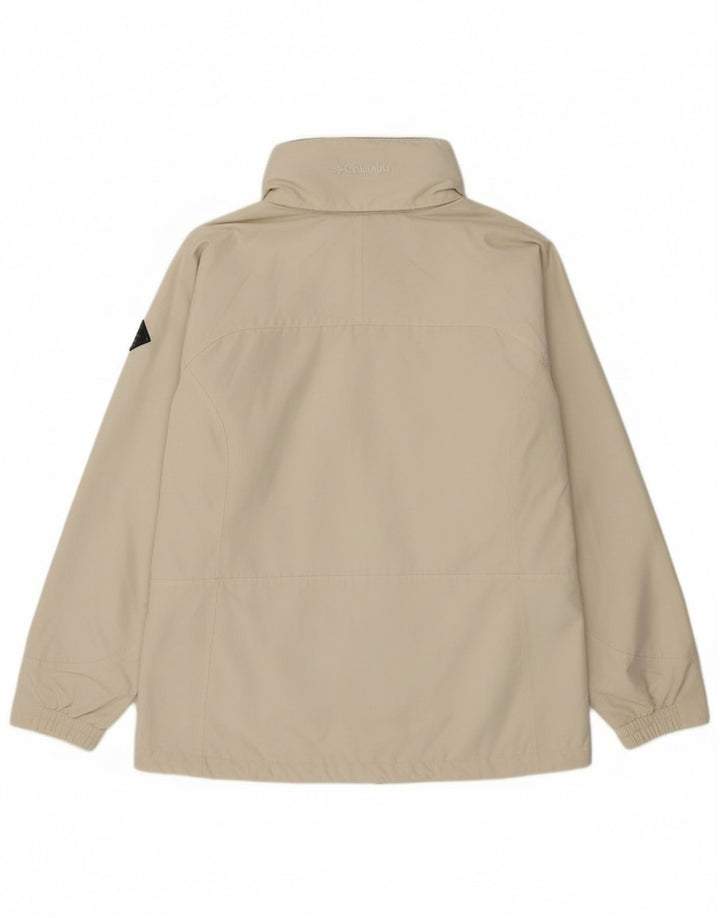 Columbia Veste de pluie surdimensionnée à capuche Omni-Tech pour femme UK 18 XL Beige