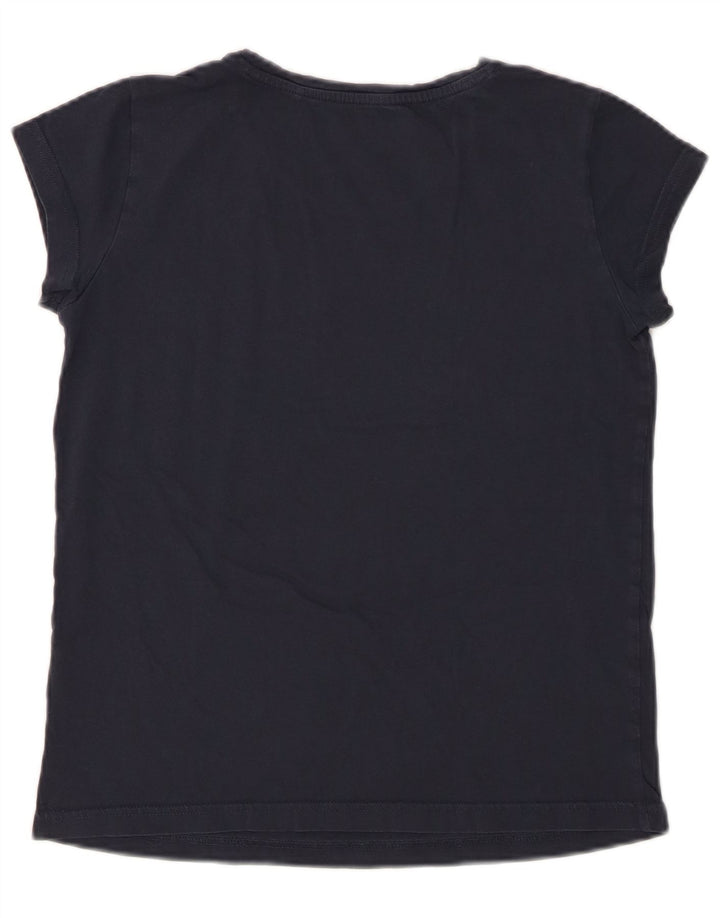 MUSTANG T-shirt graphique pour femme UK 10 Petit coton bleu marine