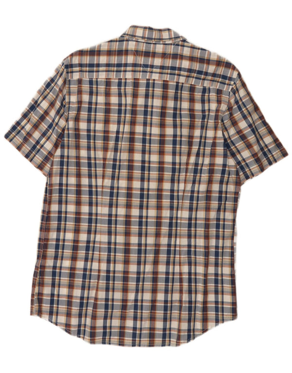 Tommy Hilfiger Chemise Slim à Manches Courtes pour Hommes Grand Carreau Multicolore
