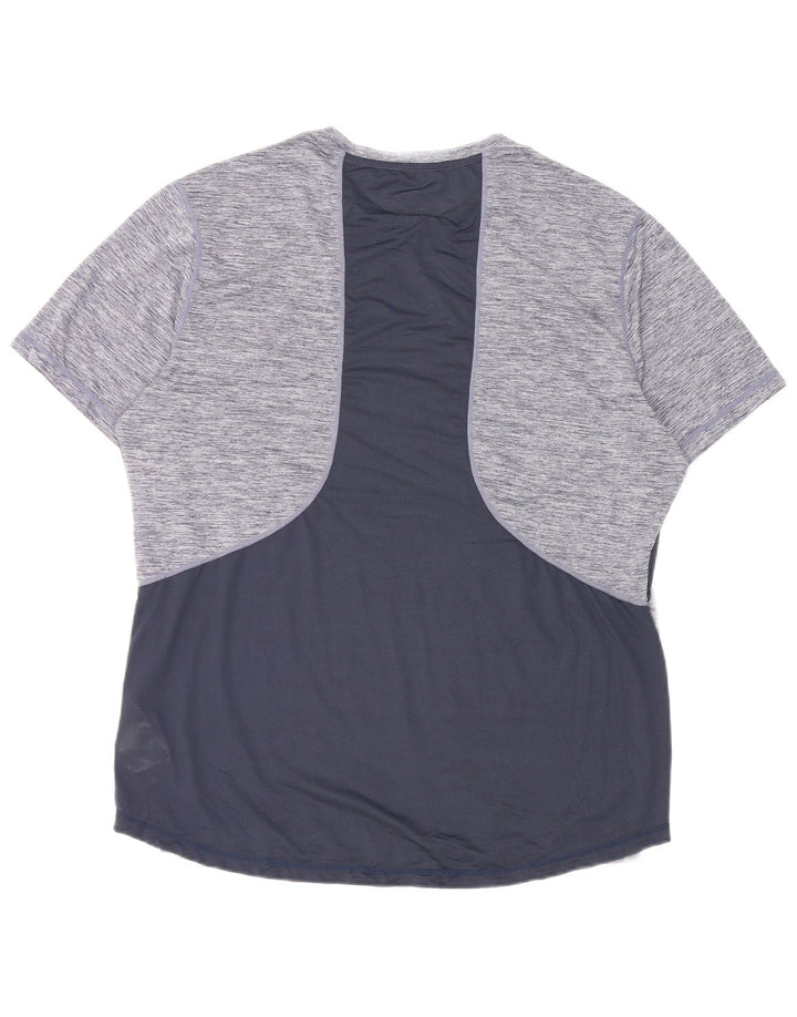 Umbro T-Shirt Homme Top XL Bleu Marine Moucheté Polyester