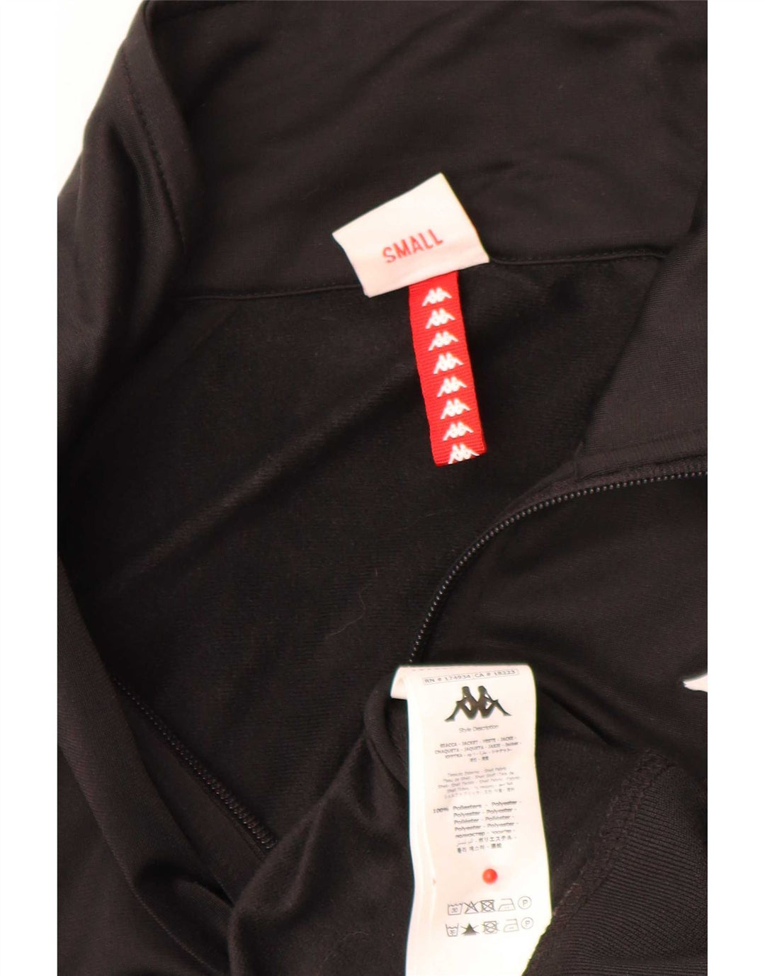 Kappa Veste de Survêtement Graphique pour Homme Petit Noir Polyester Colorblock