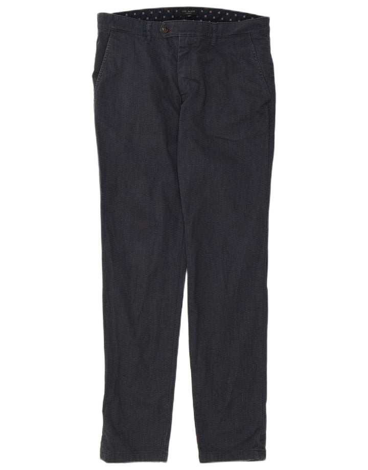 Ted Baker Pantalon de Costume Slim Homme W32 L30 Gris Polyester