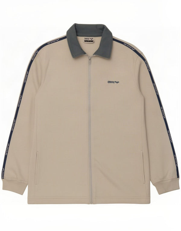 Arena Veste de survêtement graphique pour femme UK 16 Large Blanc Colorblock