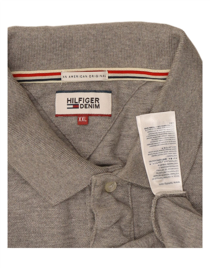 TOMMY HILFIGER Polo Homme 2XL Gris Coton