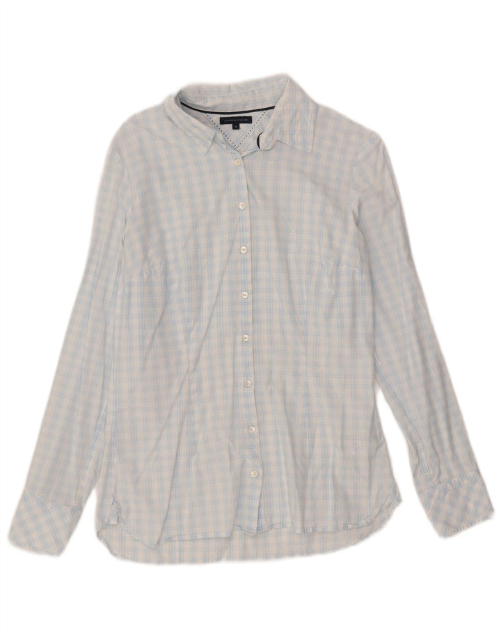 Tommy Hilfiger Chemise Femme US 8 Medium Blue Check Coton