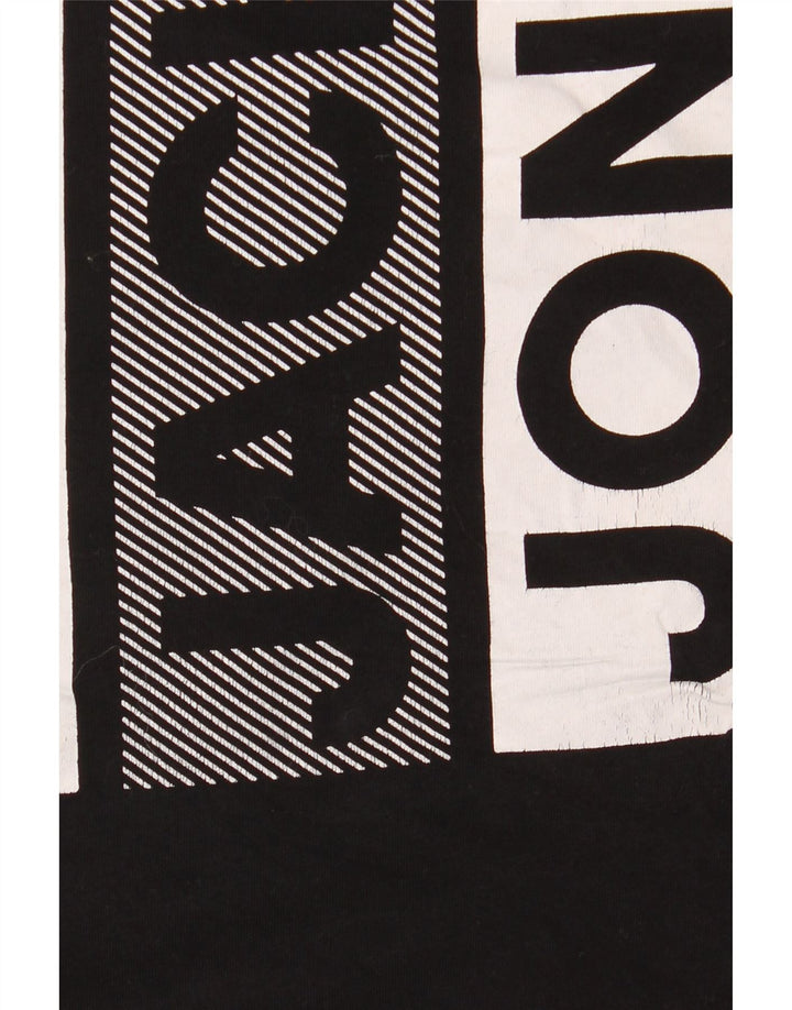 Jack & Jones T-Shirt Graphique Homme Grand Noir Coton