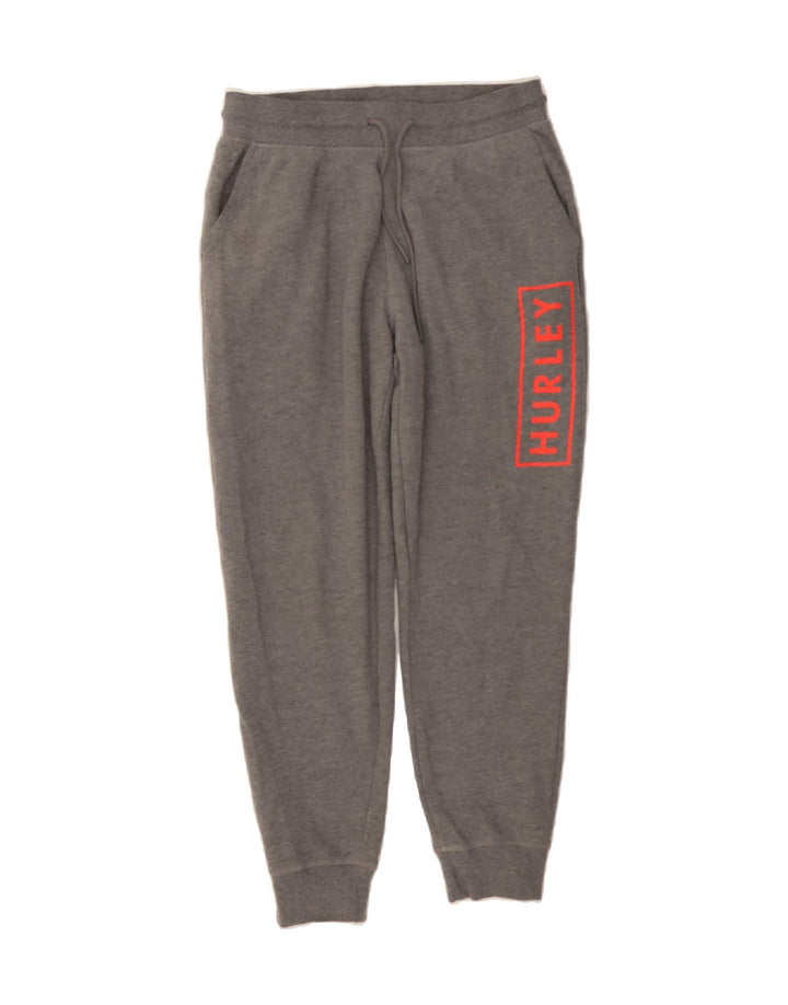 HURLEY Womens Graphic Tracksuit Trousers Joggers UK 12 Medium  Grey Vintage Hurley and Second-Hand Hurley from Messina Hembry 