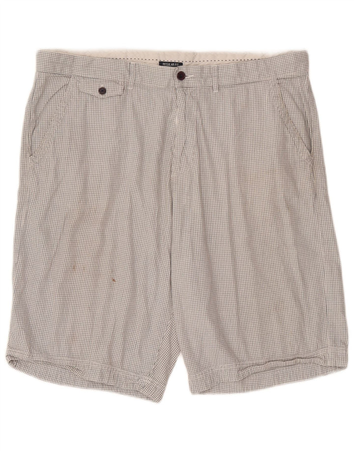 Champion Short chino coupe classique pour homme 2XL W42 à carreaux blancs