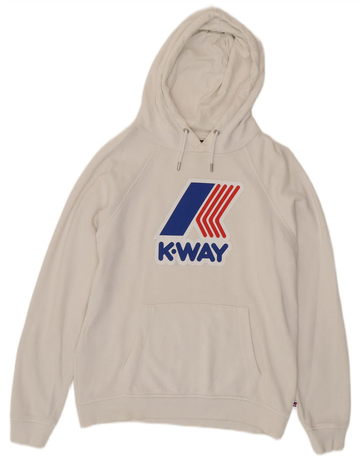 K-Way Pull à Capuche Graphique Homme Blanc Moyen